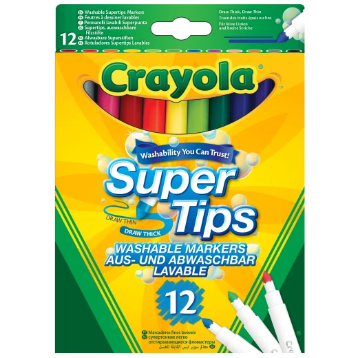 Crayola 12 Bright Colour Supertips Pens