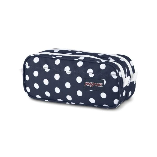 JanSport Large Accessory Pouch Dark Denim Polka Dot Color