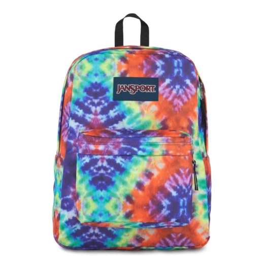 JanSport Superbreak Backpack, Red/Multi Hippie Days