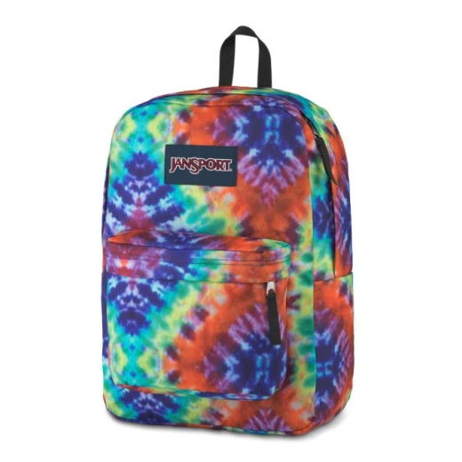 JanSport Superbreak Backpack, Red/Multi Hippie Days