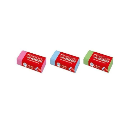 Faber Castell Erasers PVC Free PaperPastl,  Assorted Color, 1 Pieces