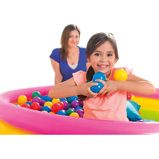 Intex Fun Balls - 100 Multi-Colored Plastic Balls, for Ages 2+