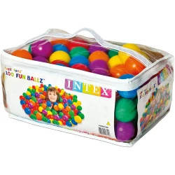 Intex Fun Balls - 100 Multi-Colored Plastic Balls, for Ages 2+