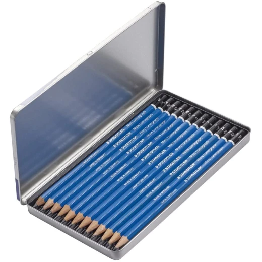 Staedtler Mars Lumograph - Fine Point Pencils Pack of 12