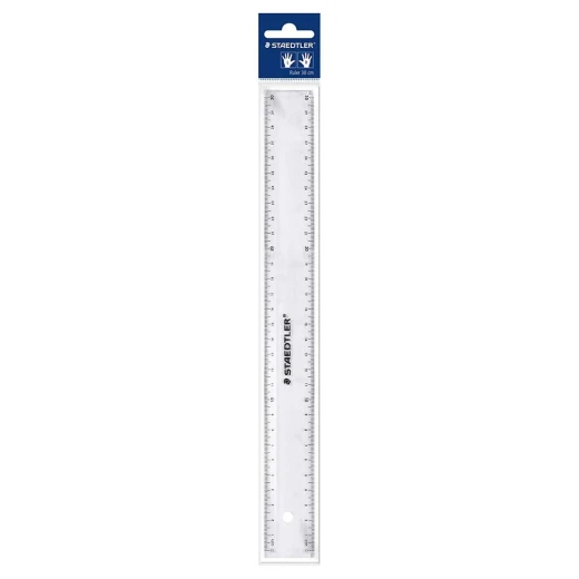 Staedtler Flat Ruler Plastic 30 cm Clear