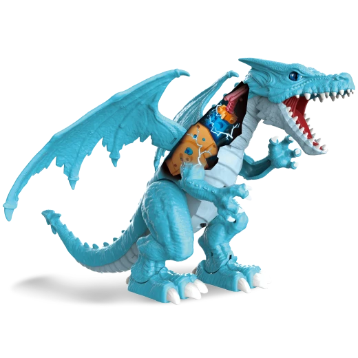 Zuru Robo Alive Roaring Ice Dragon Battery-Powered Robotic Toy, Blue