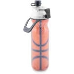 O2COOL Mist N 'Sip Insulated Squeeze Water Bottle, 590 ml, Basketball