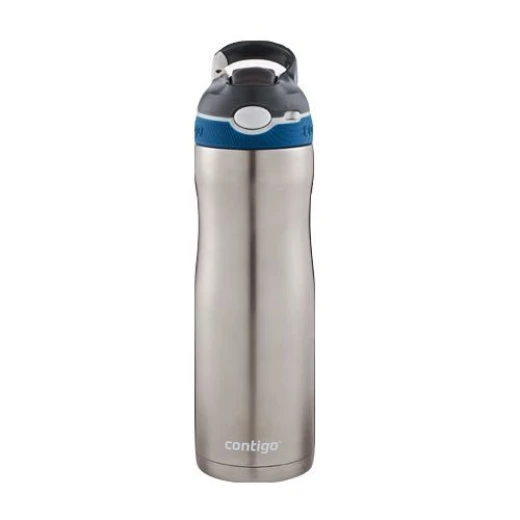 Contigo Autospout Ashland Chill - Vacuum Insulated Stainless Steel Water Bottle 590 ml, Monaco