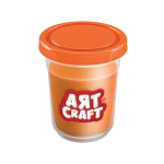 Art Craft Single Dough Pot-Orange 140 Gr