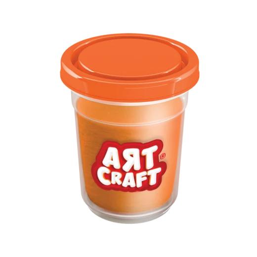 Art Craft Single Dough Pot-Orange 140 Gr