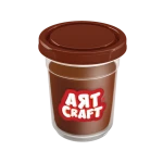 Art Craft Single Dough Pot-Brown 140 Gr