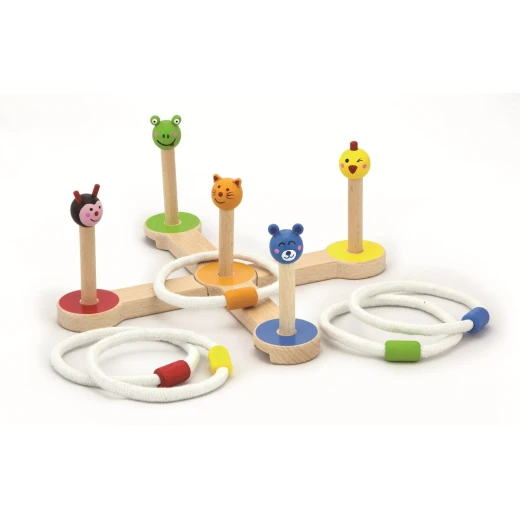 Viga Wooden Animal Design Ring Toss Game '