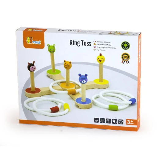 Viga Wooden Animal Design Ring Toss Game '