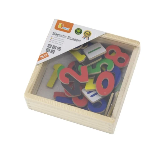 Viga Wooden Magnetic Numbers For Kids, 37 Pieces '