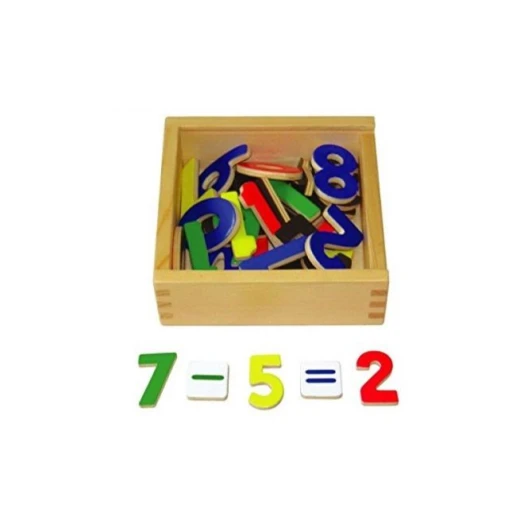 Viga Wooden Magnetic Numbers For Kids, 37 Pieces '