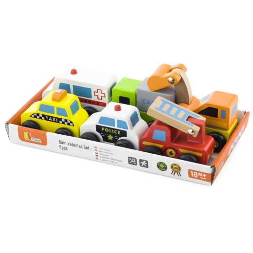 Viga Mini Vehicles Set, 6 Pieces '