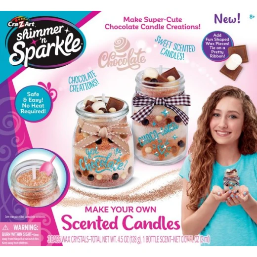 CRA-Z-ART Shimmer N Sparkle Scented Candles Chocolate, Assortment '