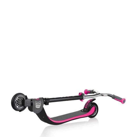 Globber Flow 125 Foldable Scooter, Black and Pink Color '