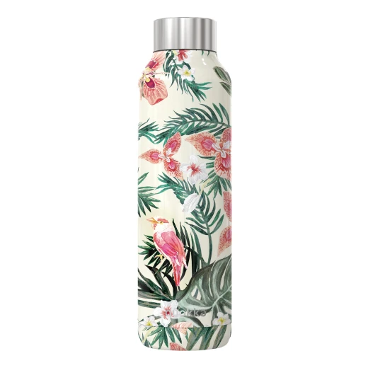 Quokka Stainless Steel Bottle, Floral Design, 630 Ml