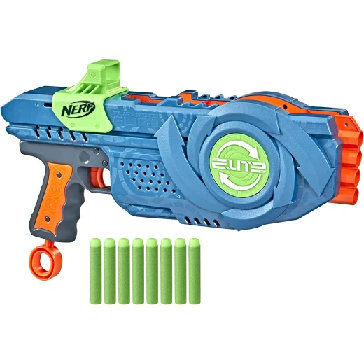 Hasbro Nerf Elite Flipshots Flip Blaster With Spinning Barrels, 8 Drums