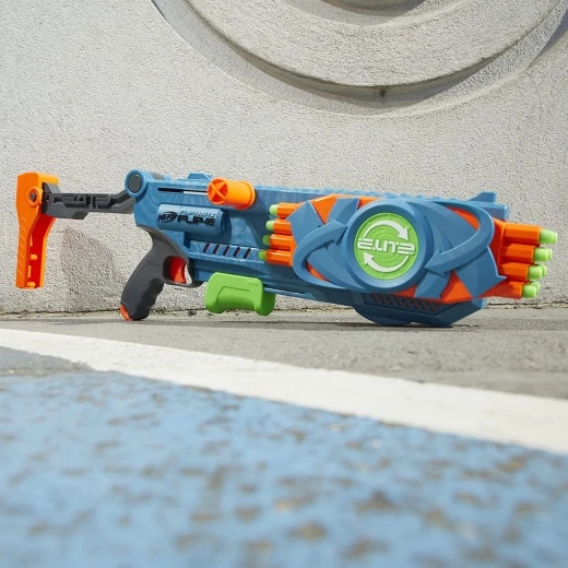 Nerf Hasbro Elite Flipshots Flip Blaster With Spinning Barrels, 16 Drums