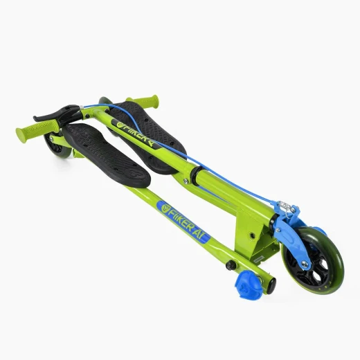 Yvolution Yfliker Scooter A1 Air 2018 Refresh, Blue & Green Color, 3 Wheels