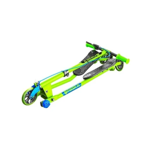 Yvolution Yfliker Scooter A1 Air 2018 Refresh, Blue & Green Color, 3 Wheels