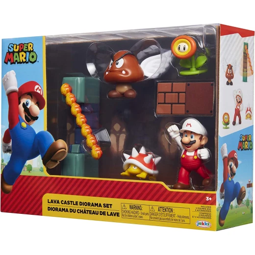 Jakks Pacific Nintendo Super Mario Lava Castle Diorama Set '