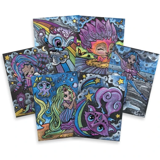 Nebulous Stars Pitch Black Art Set Toy '