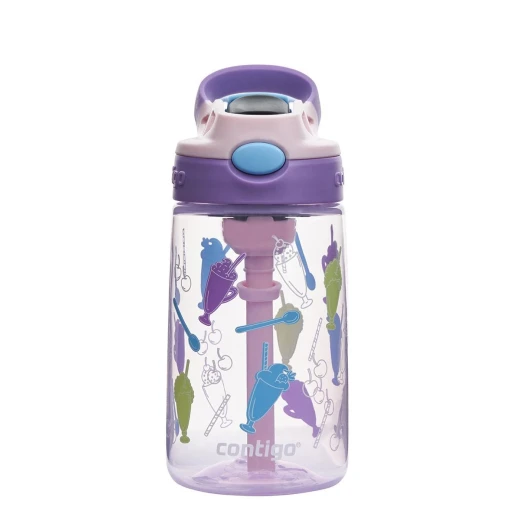 Contigo Autospout Kids Drinking Bottle, Strawberry Shakes, Purple Color, 420 Ml