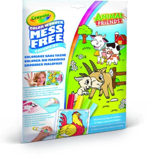 Crayola Color Wonder Set Animal Friends, 4 Markers