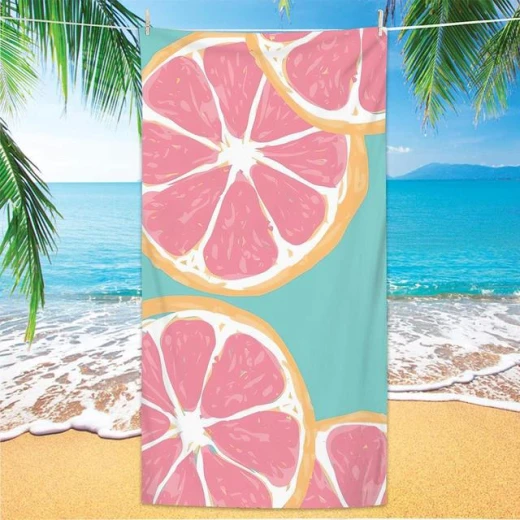 Aqua | Rectangle Beach Towel, Light  Turquoise Color