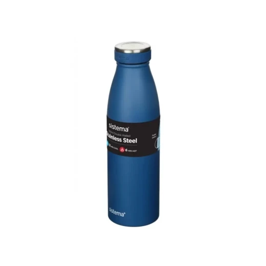 Sistema Stainless Steel Bottle 500ml - Dark  Blue