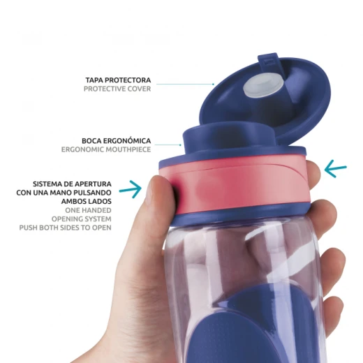 Quokka Tritan Bottle With Quick Opening, Navy Blue Color, 730 Ml