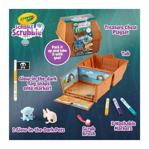 Crayola Washimals Glow Ocean Pets, Tresure Chest