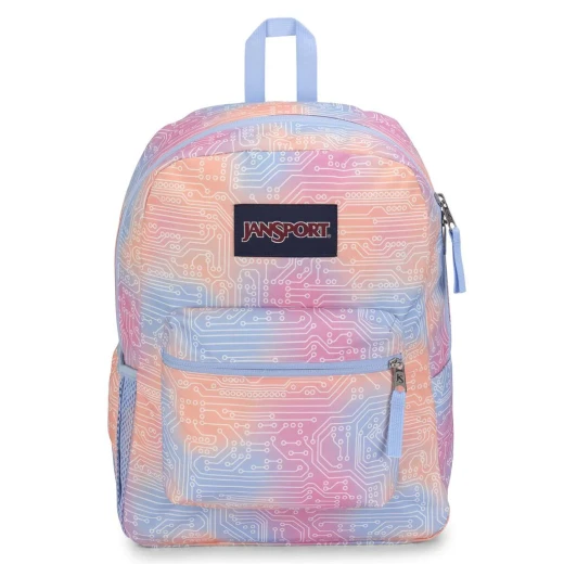 JanSport Backpack Big Student Neon Daisy, Orange & Purple Color