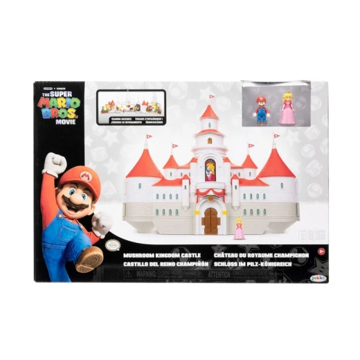 Nintendo Super Mario  Mushroom Kingdom Castle Playset with Mini Mario and Princess Peach Figures '