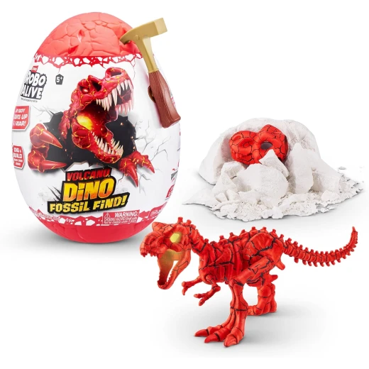 Robo Alive-Dino Fossil FIND-Series 2 Surprise Egg Volcano T-REX