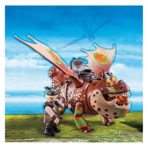 Playmobil Dreamworks Dragon Racing: Fishlegs And Meatlug '