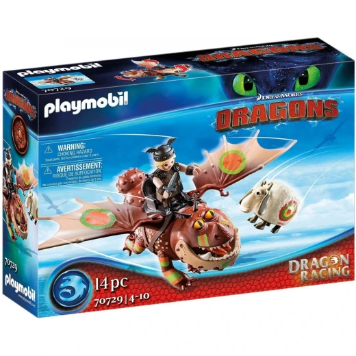 Playmobil Dreamworks Dragon Racing: Fishlegs And Meatlug '