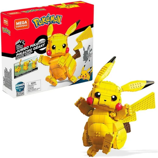 NEW Mega Construx FVK81 Pokemon Jumbo Pikachu Building Set poseable