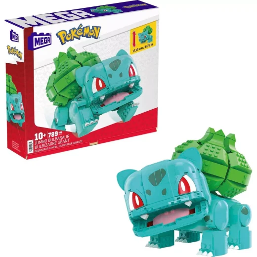 MEGA Pokemon Jumbo Bulbasaur Building Toy Kit, with 1 Action Figure - 789pcs