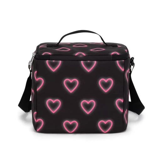 JanSport Super Snack Lunch Bag, Happy Heart Black