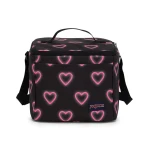 JanSport Super Snack Lunch Bag, Happy Heart Black