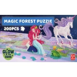 Hape Magic Forest Puzzle 1.5 Meter Long | 200 Pieces Colorful Giant Glow-in-The-Dark Enchanted Jigsaw, for Children 6+ Years