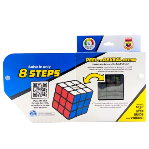 Rubik’s Coach Cube, Learn to Solve 3x3 Cube with Stickers, Guide and Videos | Stress Relief Fidget Toy | Adult Toy Fidget Cube | for Ages 8 and up'