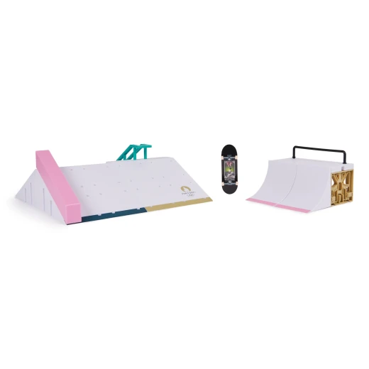 Tech Deck, Aurelien Giraud’s Olympic Games Paris 2024 Ramp Customizable X-Connect Park Creator Playset & Exclusive Fingerboard, Kids Toy for Ages 6+'