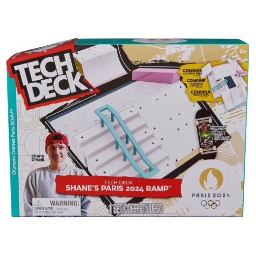 Tech Deck, Aurelien Giraud’s Olympic Games Paris 2024 Ramp Customizable X-Connect Park Creator Playset & Exclusive Fingerboard, Kids Toy for Ages 6+'