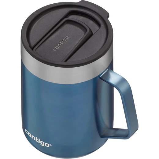 Contigo Streeterville Desk Mug, insulated coffee mug with stainless steel handle, coffee to go mug with lid, keeps coffee and tea ideal for office & home, 410 ml