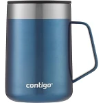 Contigo Streeterville Desk Mug, insulated coffee mug with stainless steel handle, coffee to go mug with lid, keeps coffee and tea ideal for office & home, 410 ml